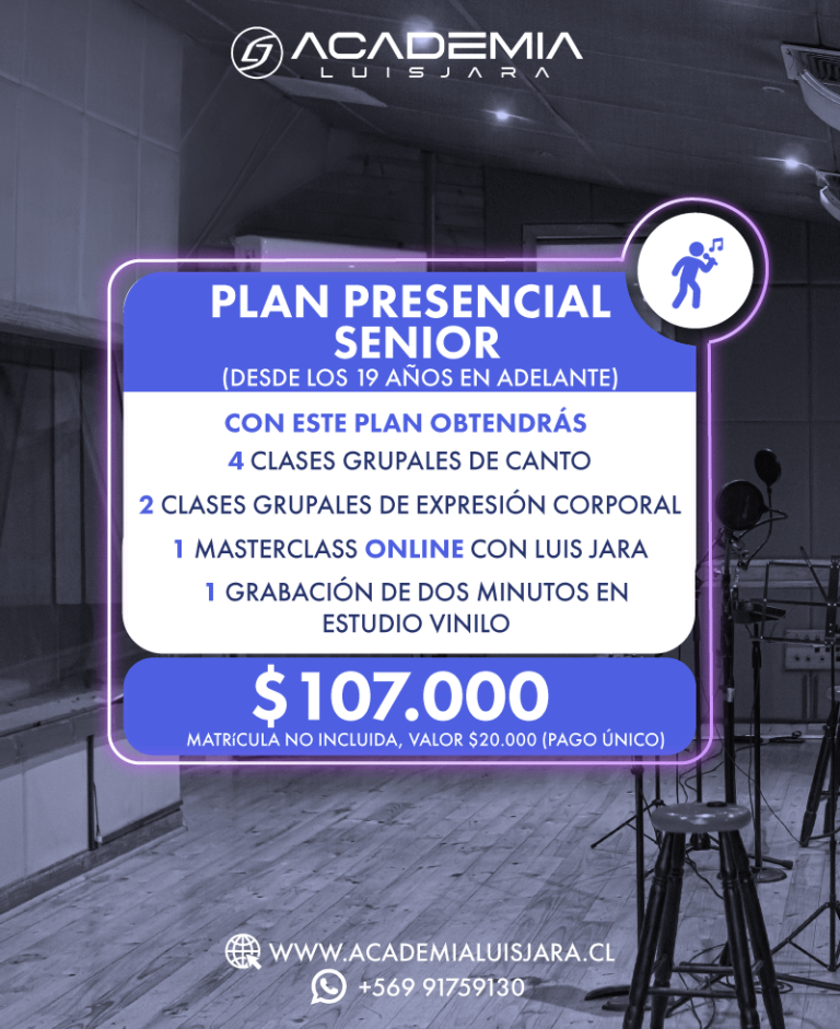 Plan Presencial Senior / Matricula Incluida